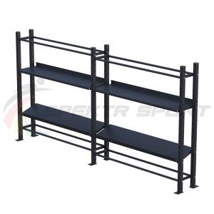 Купить Модульный стеллаж для гантелей, гирь и медболов 3780х430х1950 (2 секции) в Калачинске 