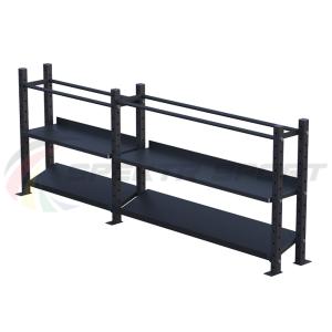 Купить Модульный стеллаж для гантелей, гирь и медболов 3180х430х1200 (2 секции) в Калачинске 